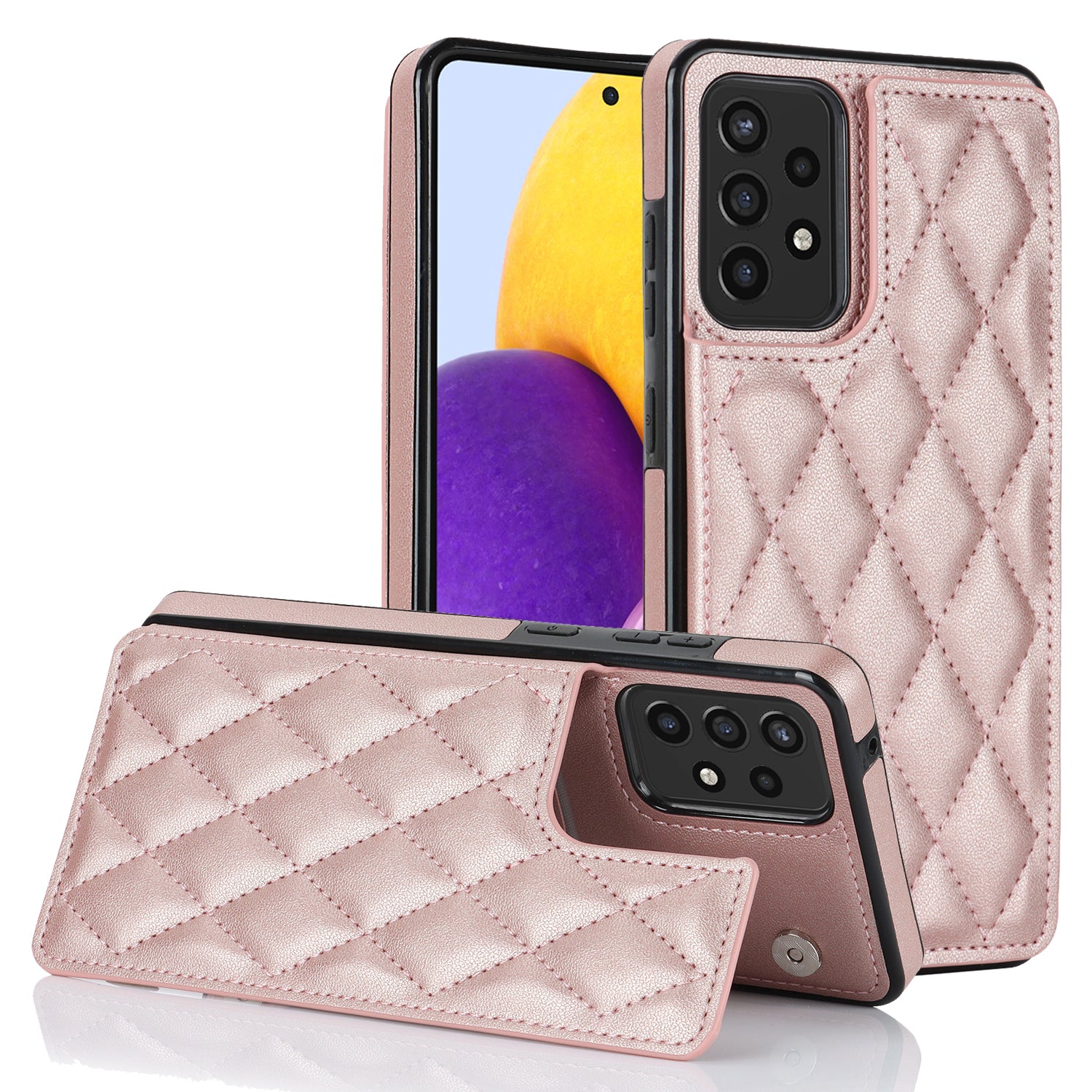 For Samsung Galaxy A52 4G / 5G / A52s 5G RFID Blocking Phone Case Card Holder Leather TPU Kickstand Cover For Samsung Galaxy A52 4G / 5G / A52s 5G RFID Blocking Phone Case Card Holder Leather TPU Kickstand Cover